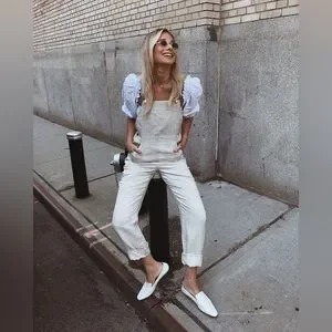 WeWoreWhat | Pants u0026 Jumpsuits | We Wore What Basic Linen Overalls In  Natural | Poshmark